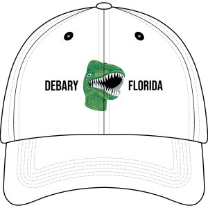 Youth Baseball Cap — Debary Florida Green Dino Embroidered Hat