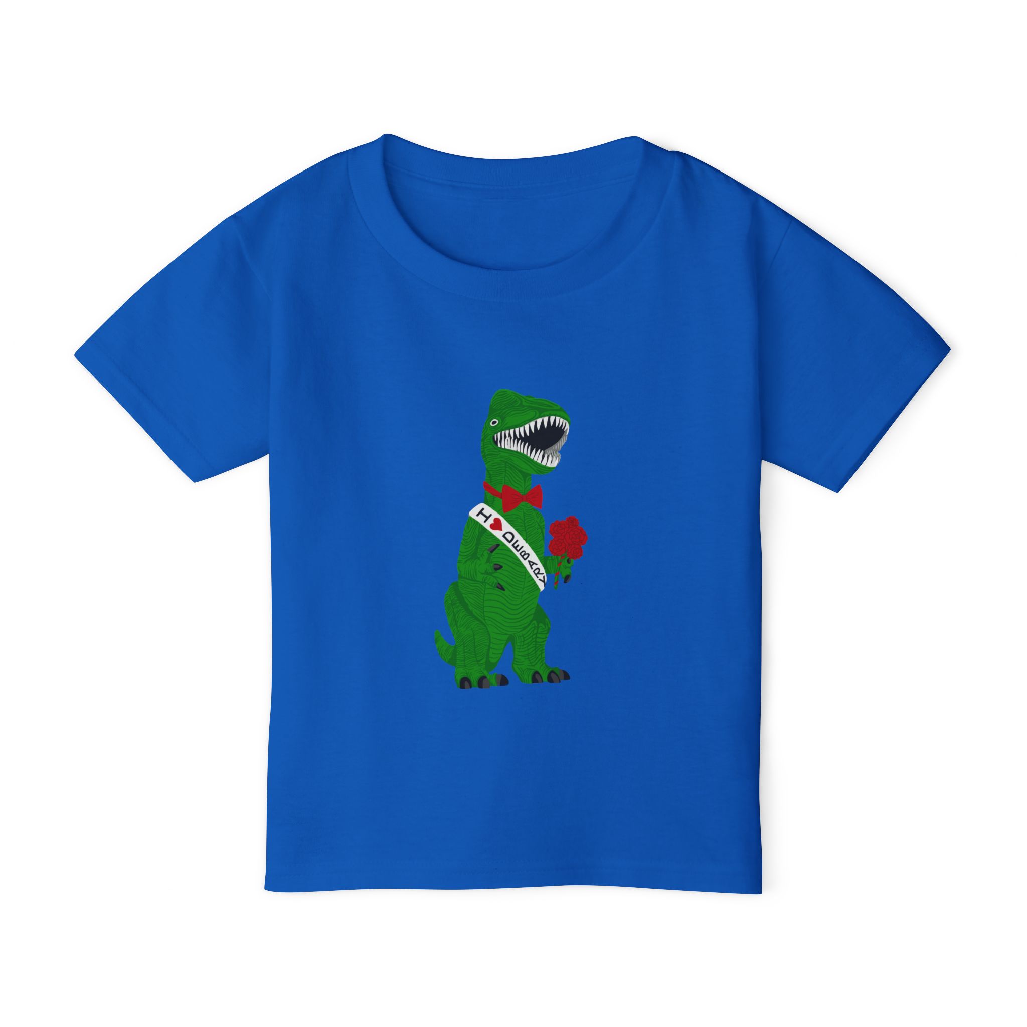 Toddler T‑Shirt — Debary Dino Valentine: T‑Rex with Rose & 'I Love DeBary' Sash - Image 5