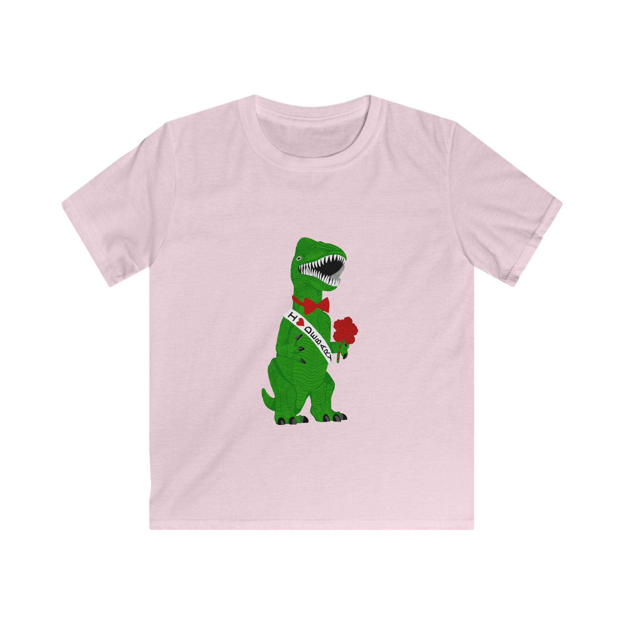 Kids Tee — Debary Dino Valentine: T‑Rex with Rose & 'I Love DeBary' Sash - Image 9